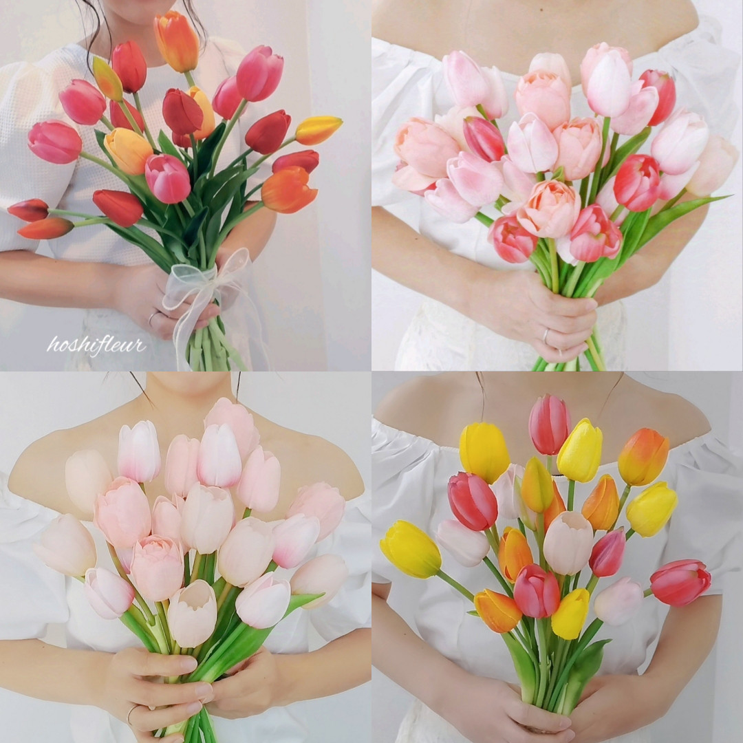 チューリップブーケ ブートニア♡ブーケ 結婚式 チューリップ造花ブーケ結婚式チューリップブーケ造花ブーケ赤チューリップ