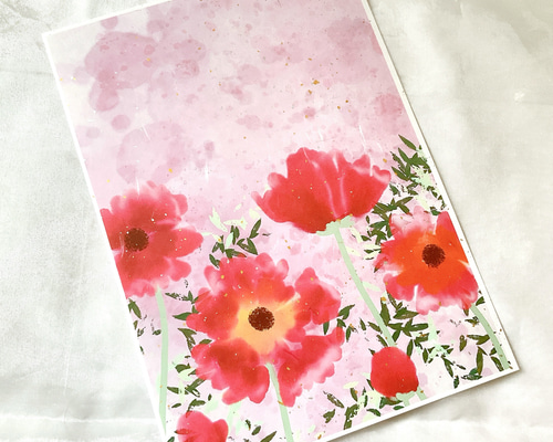 お花ポスター【手描き】 bc934c6a47a1032f765c4f3451a6af