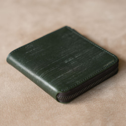 薄くて使いやすい財布 slim2（ブライドルレザー）グリーン 1枚目の画像