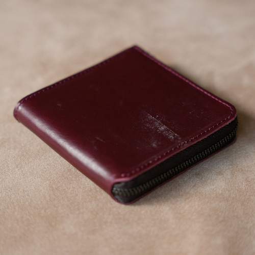 薄くて使いやすい財布 slim2（ブライドルレザー）ワイン 二