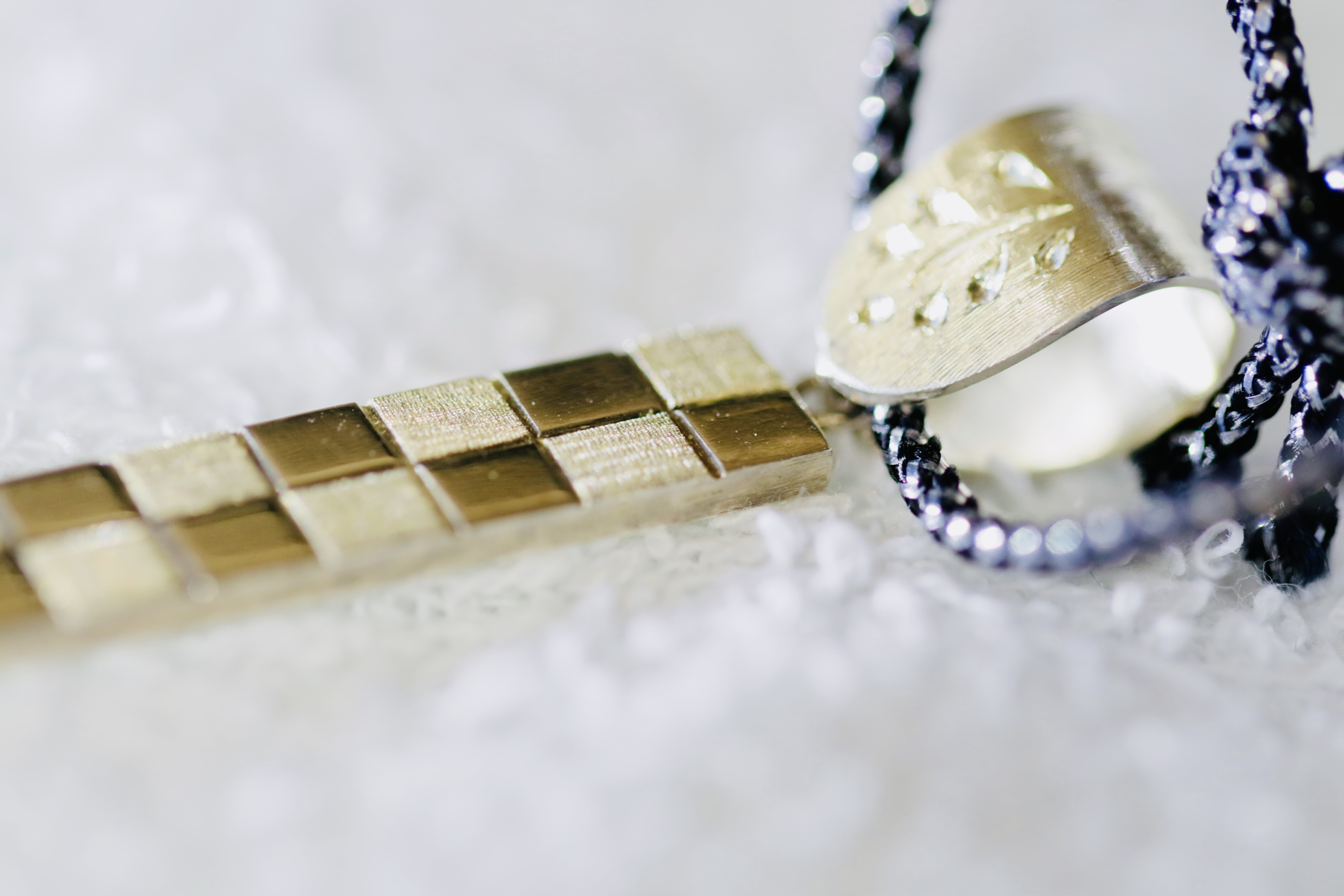 シルバー ペンダントトップ 市松模様のペンダントトップ950シルバー Zakkano