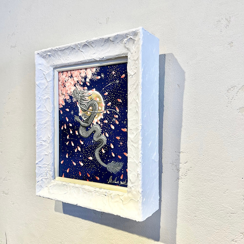 龍の絵 原画 (夜桜バージョン) 龍神様 龍 dragon 絵画 inabayuka 通販