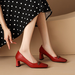 24 新款女士柔軟真皮鞋時尚簡約鞋低跟淺口鞋 22 公分-24.5 公分 #936⭐免運費⭐ 第12張的照片