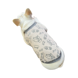スケボー犬のジャガードノースリーブウェア 4枚目の画像