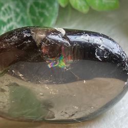 レインボー✨　カンゴーム　黒水晶　ケアンゴーム　原石　タンブル　握り石 11枚目の画像