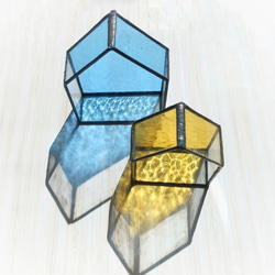 ステンドグラスのおうち型テラリウム（2個セット） 7枚目の画像