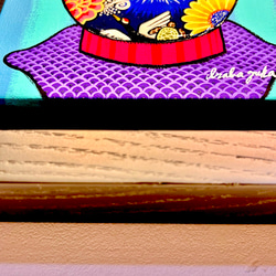 アクリル画 原画　額縁付きダルマの絵　カラフルダルマ　おしゃれなダルマ　daruma 10枚目の画像