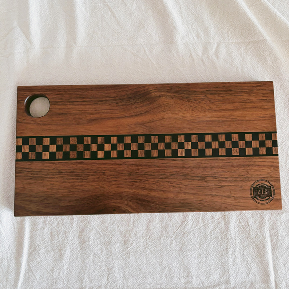 送料込】カッティングボード 木製 まな板 ウッドボード チェッカー