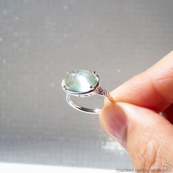 グリーンムーンストーン リング / Green Moonstone Ring l 3枚目の画像