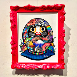 Yahoo!オークション - 水墨画 達磨絵 達磨 憤怒 だるま DARUMA