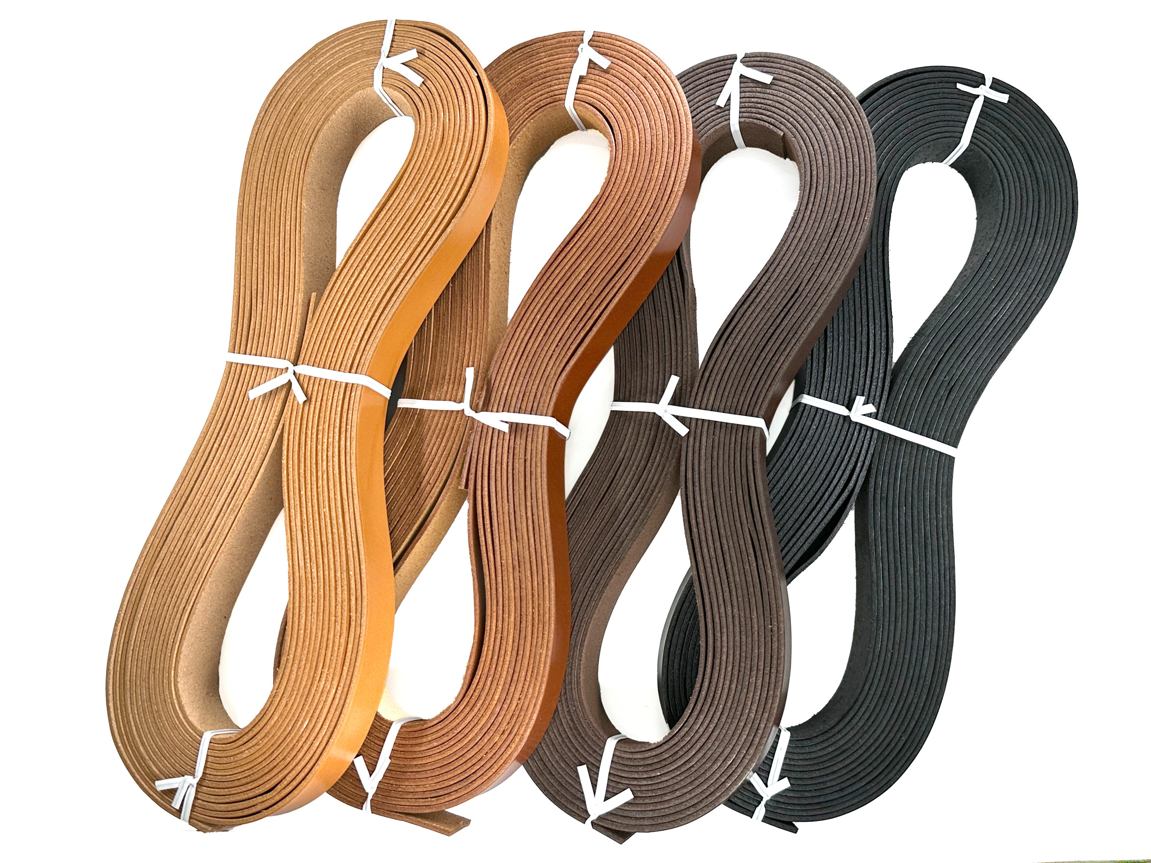 本ヌメ革テープ　25mm　10M　K125　タンニン鞣しヌメ革紐　ショルダーストラップやバッグ持ち手、アクセサリーなどに