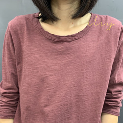 ☆全7色 綿.長袖Tシャツ無地ベースシャツトップス レディース シャツ ゆるい 8枚目の画像