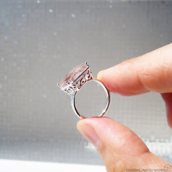 ゲーサイト in クォーツ リング / Goethite in Quartz Ring 3枚目の画像