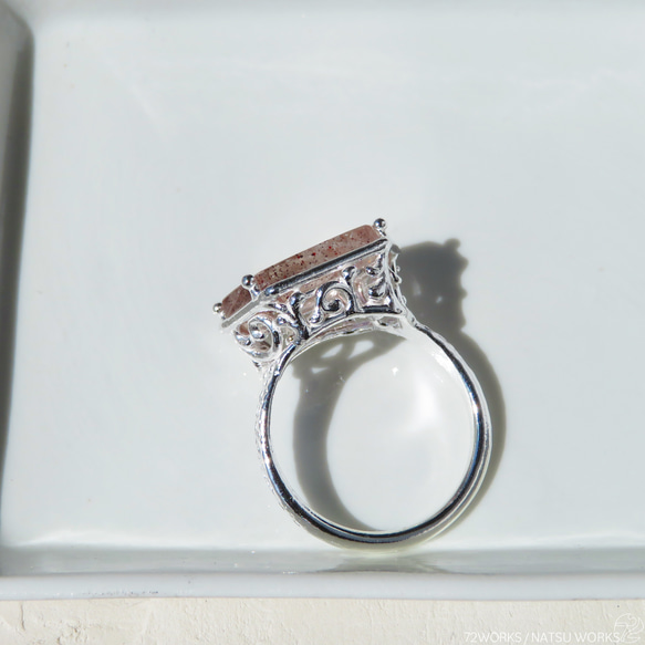 ゲーサイト in クォーツ リング / Goethite in Quartz Ring 8枚目の画像