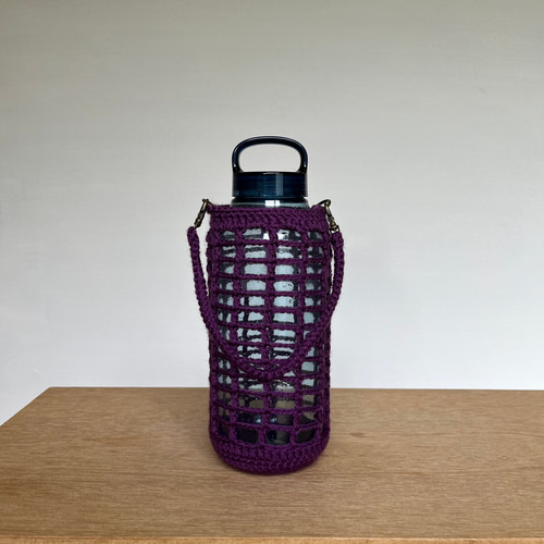 ペットボトルカバー400〜500ml 程度 ボトルカバー 水筒カバー 手編み