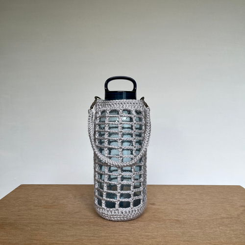 ペットボトルカバー400〜500ml 程度 ボトルカバー 水筒カバー 手編み