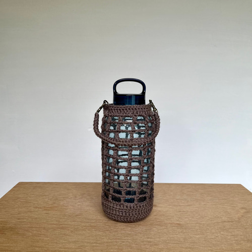 ペットボトルカバー400〜500ml 程度 ボトルカバー 水筒カバー 手編み