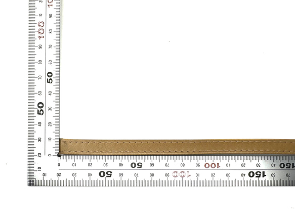 革両ヘリ合わせ二ツ折りテープ　Wステッチ10mm　10M乱カセ　K910　ショルダーストラップやバッグ持ち手などに 7枚目の画像