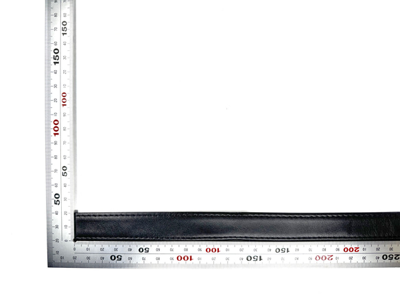 革両ヘリ合わせ二ツ折りテープ　Wステッチ21mm　10M乱カセ　K921　ショルダーストラップやバッグ持ち手などに 7枚目の画像