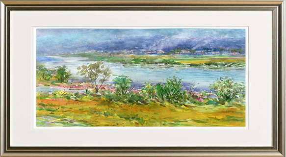 水彩画原画　信州の春 水彩画原画 信州の春 ＃459 | syoumei ｜インテリア絵画 アート