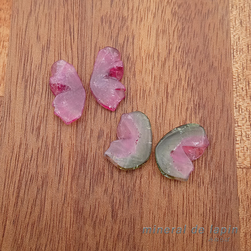 ウォーターメロントルマリン・ルース・3ピース