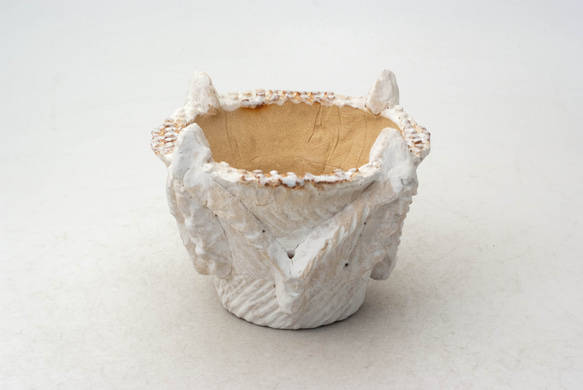 陶器製（2号ポット相当）縄文植木鉢 jomon-SS-8720 1枚目の画像