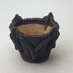 陶器製（2号ポット相当）縄文植木鉢 jomon-SS-8724 1枚目の画像