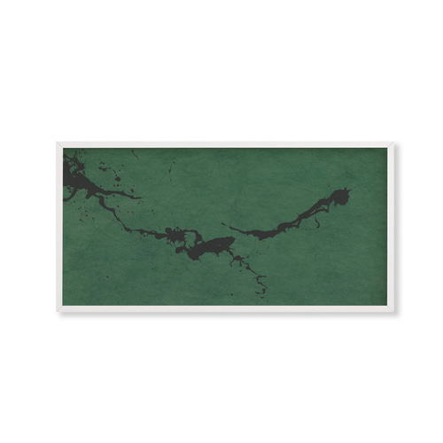 抽象画 木製フレーム付き 額付アートポスター 横長【 洒落 】色選べる 木製フレーム付 UV