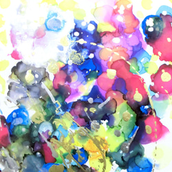 原画「虹の花」アルコールインクアート 送料無料 3枚目の画像