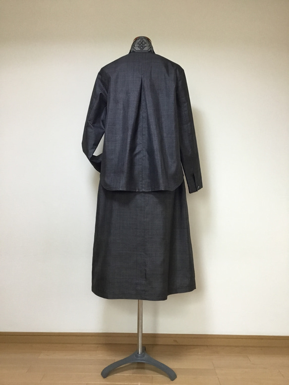大島紬のブラウス　　　着物リメイク 6枚目の画像