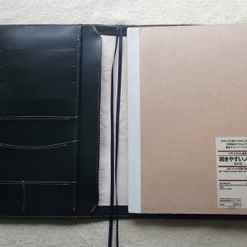 ほぼ日手帳カズン対応 レザー手帳カバー 刻印＆拭き染め A5