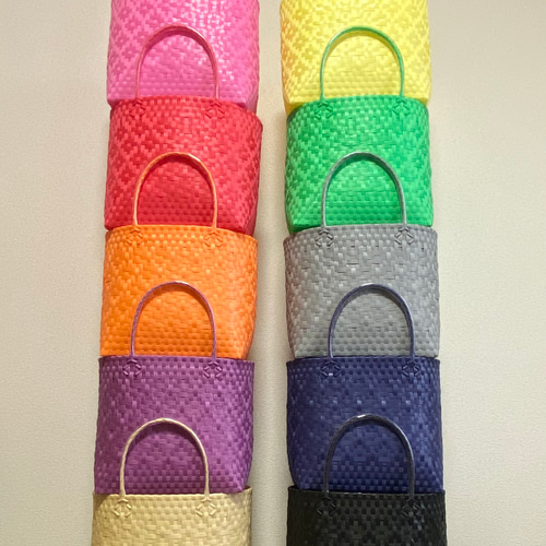 ⭐︎2024新作⭐︎プラカゴバッグ アジアンフラワー☆ かごバッグ