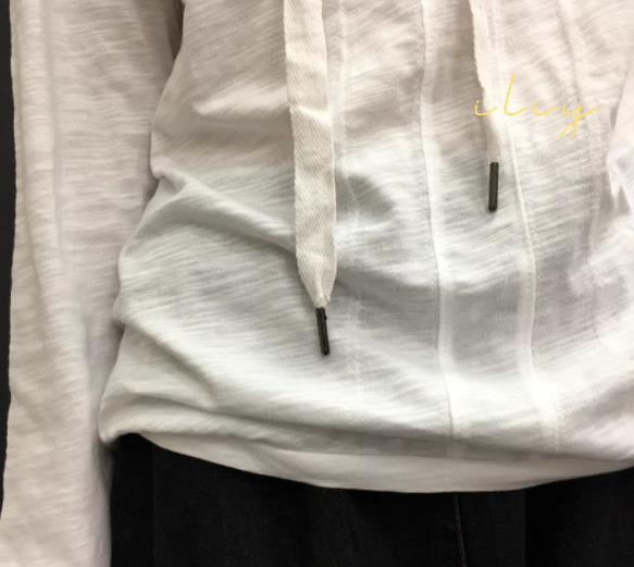 ☆ホワイトTシャツ コットン トップス レディース 通学 通勤 5枚目の画像
