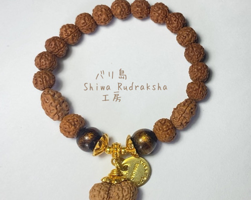 ✰︎‪ 琥珀 ✰ ✰︎　ルドラクシャマーラー　トップガウリシャンカラ　④ ✰︎‪ 琥珀 ルドラクシャマーラー トップガウリシャンカラ ④‬