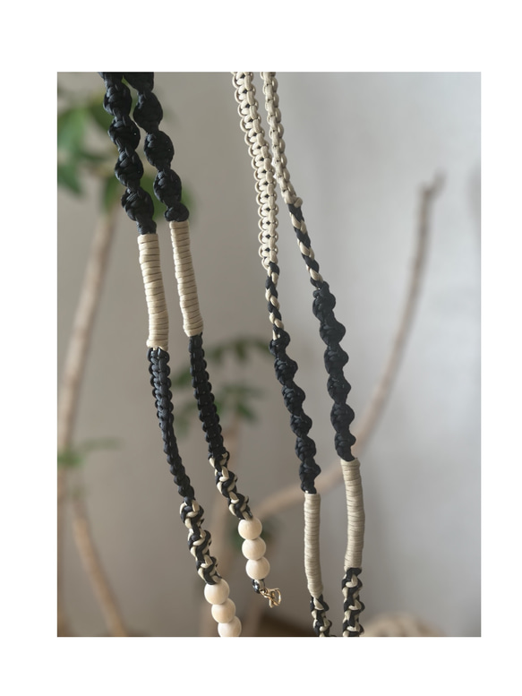 スマホショルダー/携帯ショルダー パラコード 木玉 カテゴリーランキング入り 受注生産 7枚目の画像