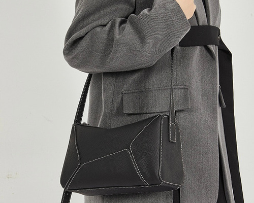 ショルダーバッグ　牛革 注文製作】頭層牛革縫い合わせ小四角バッグ通勤マルチショルダーバッグ