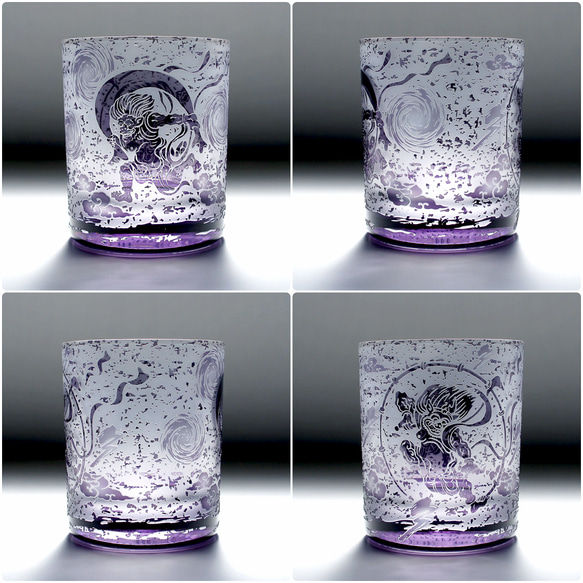紫苑風神雷神グラス 9枚目の画像