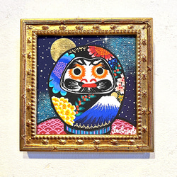 だるまの絵 ♦︎選べる額縁3色　ダルマの絵　ダルマ　縁起物daruma 複製画 4枚目の画像