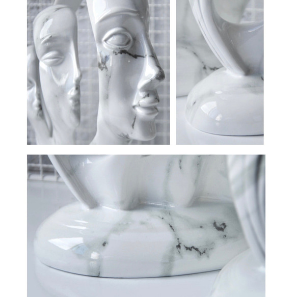 オブジェ 抽象的 3つの顔 置物 オーナメント 大理石調 北欧 モダン シンプル 装飾品 おしゃれ ch-1412 11枚目の画像