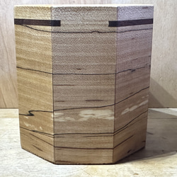 木製 (カエデ スポルテッド) ペンスタンド　オクタ 3枚目の画像