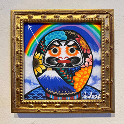 だるまの絵 ♦︎選べる額縁3色　ダルマの絵　ダルマ　縁起物daruma 複製画 4枚目の画像