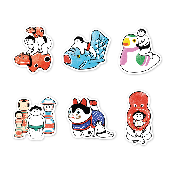 おすもう郷土玩具 STICKER 1枚目の画像