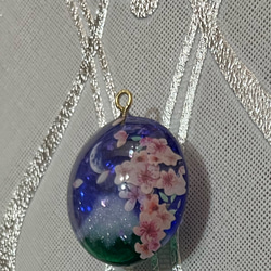 レジン アクセサリー 桜 富士山 三日月 6枚目の画像