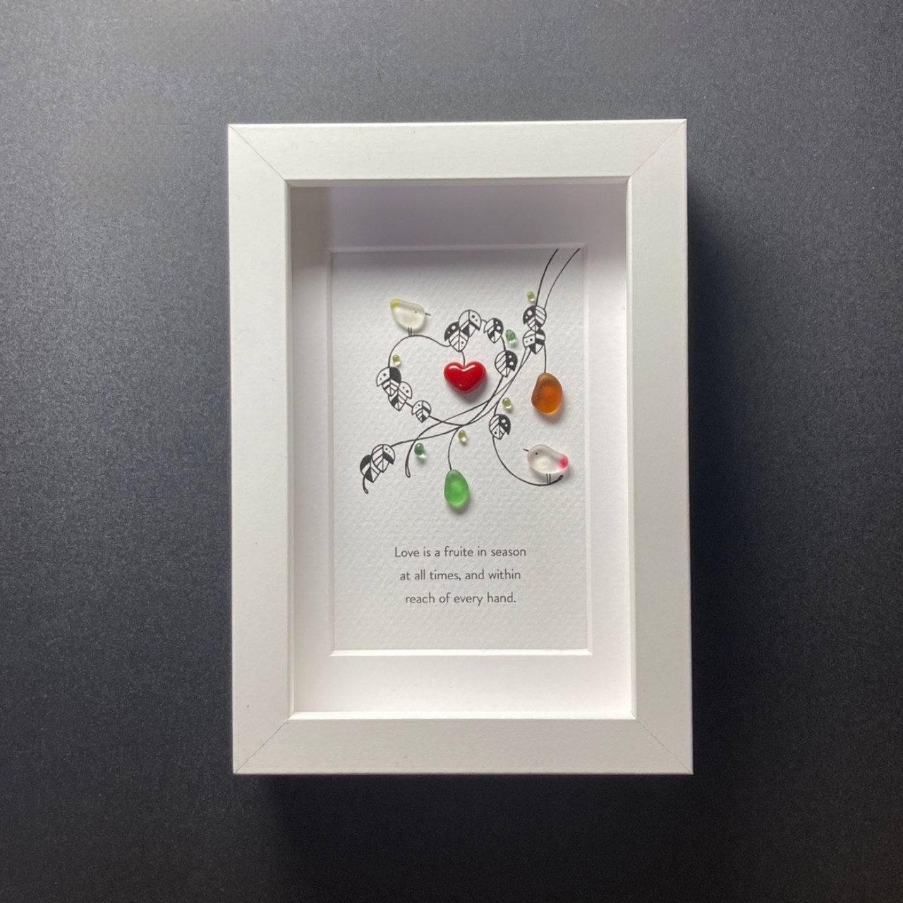 Love♡愛の告白♡シーグラスアート