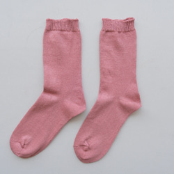 亞麻針織襪（老玫瑰）22-24cm 第1張的照片
