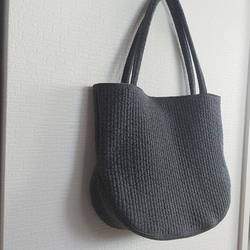 ブラック ヌビ たっぷりポケット ぷっくりバッグ トートバッグ mh 通販