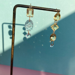 Prana gem drops ✴︎滴る宝石のしずく✴︎レモンクォーツ✴︎アクアマリン ✴︎ブルートパーズ✴︎k14gf 7枚目の画像