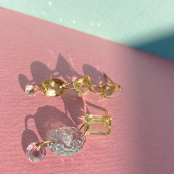 Prana gem drops ✴︎滴る宝石のしずく✴︎レモンクォーツ✴︎アクアマリン ✴︎ブルートパーズ✴︎k14gf 6枚目の画像