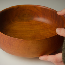 ふくよかなボウル ヤマザクラ wooden bowl 18cm サラダボウル 3枚目の画像