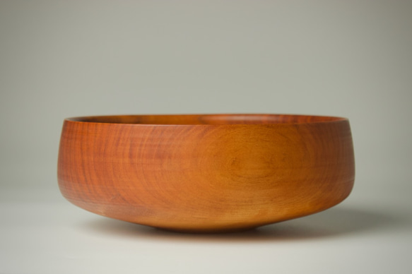 ふくよかなボウル ヤマザクラ wooden bowl 18cm サラダボウル 6枚目の画像